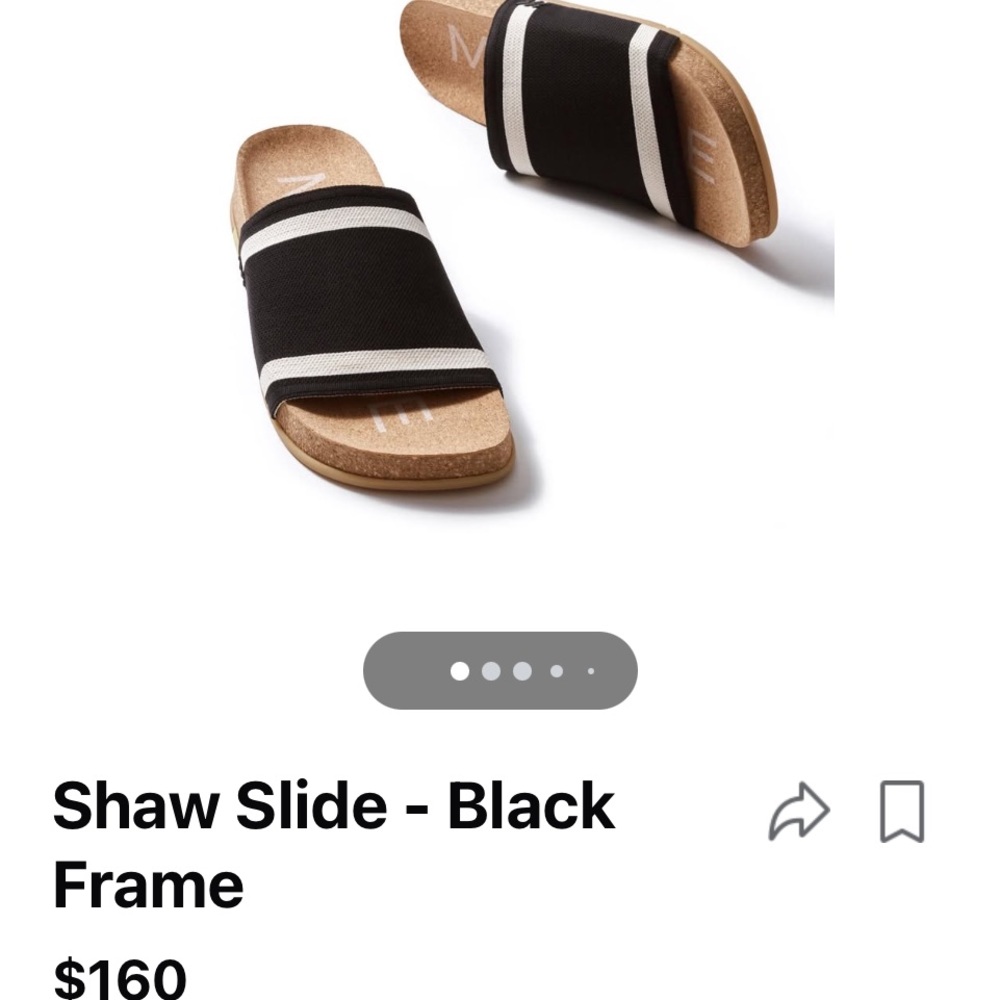 Black and White Slide Sandals
